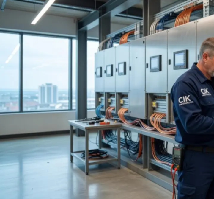 Flagship commercial electrical installation by CIK MAINTANCE LTD showing modern lighting and distribution systems